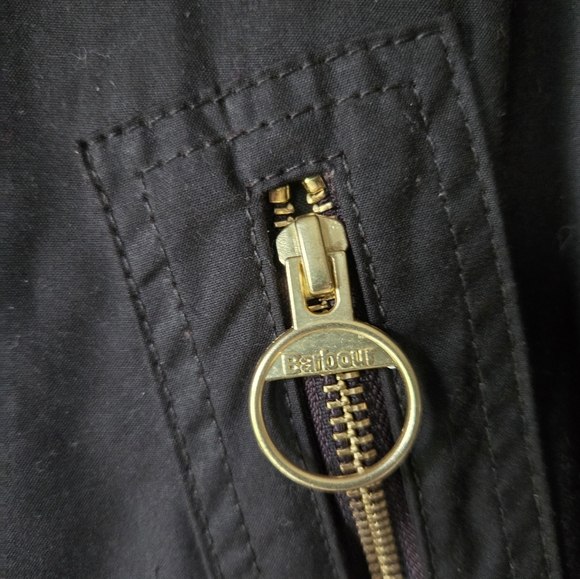 Barbour thigh length chocolate brown wax jacket NWT sz 6 - Picture 6 of 16